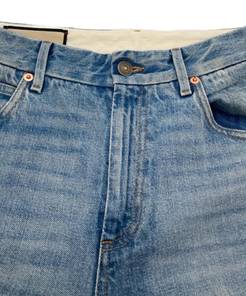 GUCCI（グッチ）GUCCI (グッチ) カットオフフレアデニム インディゴ サイズ:22の古着・服飾アイテム