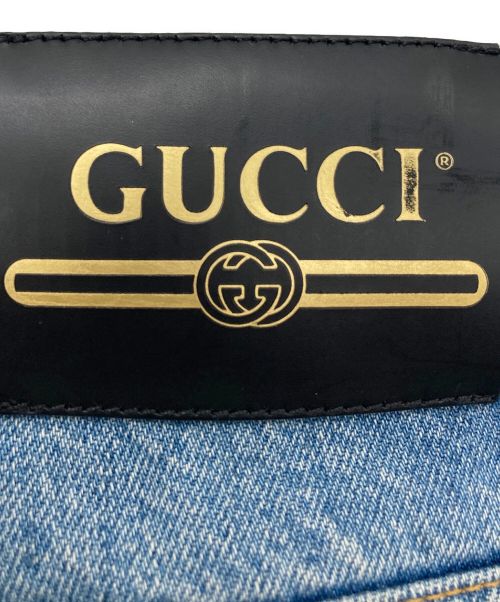 GUCCI（グッチ）GUCCI (グッチ) カットオフフレアデニム インディゴ サイズ:22の古着・服飾アイテム