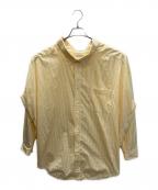 BALENCIAGAバレンシアガ）の古着「バックロゴストライプシャツ」｜ホワイト×イエロー