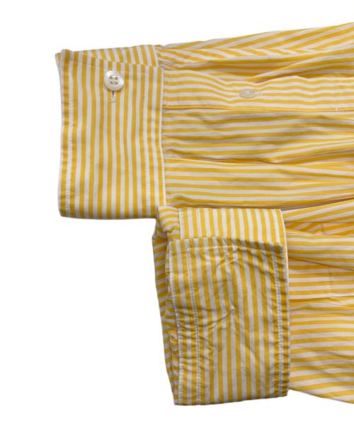 BALENCIAGA（バレンシアガ）BALENCIAGA (バレンシアガ) バックロゴストライプシャツ ホワイト×イエロー サイズ:34の古着・服飾アイテム