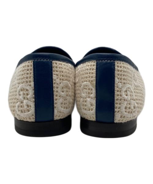 GUCCI（グッチ）GUCCI (グッチ) ヨルダーンジャンボGG ツイードビットローファー アイボリー サイズ:SIZE 38の古着・服飾アイテム