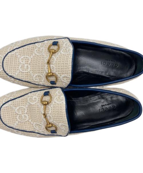 GUCCI（グッチ）GUCCI (グッチ) ヨルダーンジャンボGG ツイードビットローファー アイボリー サイズ:SIZE 38の古着・服飾アイテム