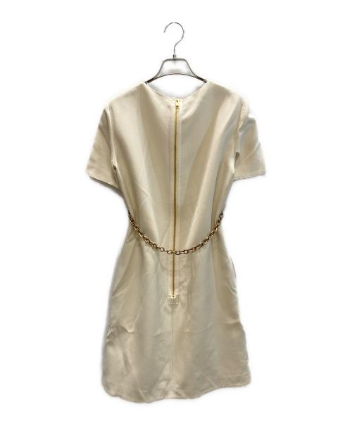 GUCCI（グッチ）GUCCI (グッチ) プリーツ切替ワンピース アイボリー サイズ:SIZE 38の古着・服飾アイテム