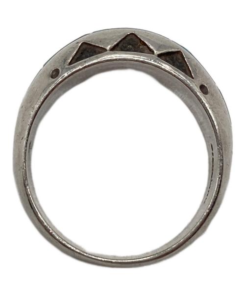 Navajo（ナバホ）Navajo (ナバホ) Ray Tracey インディアンジュエリー シルバーリング ブルー×シルバー サイズ:13号の古着・服飾アイテム