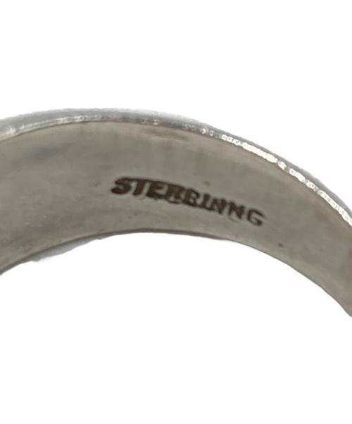 Navajo（ナバホ）Navajo (ナバホ) Ray Tracey インディアンジュエリー シルバーリング ブルー×シルバー サイズ:13号の古着・服飾アイテム