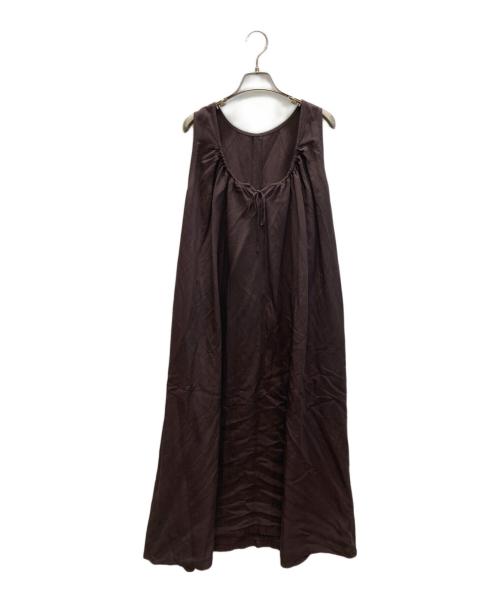 Spick and Span（スピック＆スパン）Spick and Span (スピックアンドスパン) バックリボンノースリーブワンピース ブラウン サイズ:SIZE 36の古着・服飾アイテム