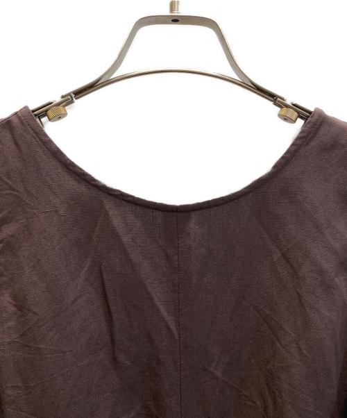 Spick and Span（スピック＆スパン）Spick and Span (スピックアンドスパン) バックリボンノースリーブワンピース ブラウン サイズ:SIZE 36の古着・服飾アイテム