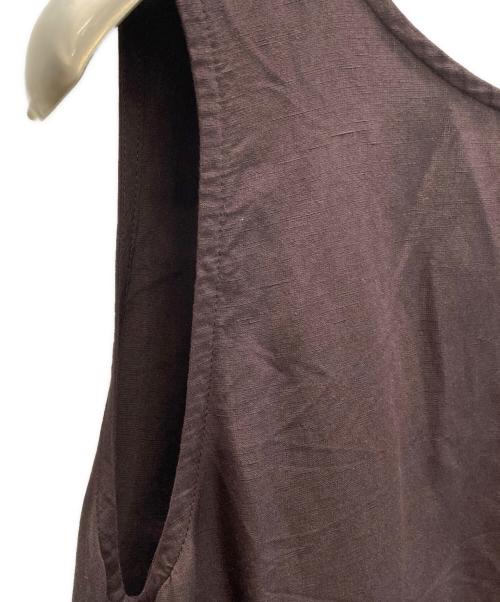 Spick and Span（スピック＆スパン）Spick and Span (スピックアンドスパン) バックリボンノースリーブワンピース ブラウン サイズ:SIZE 36の古着・服飾アイテム