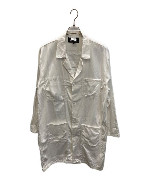BLACK COMME des GARCONS（ブラックコムデギャルソン）BLACK COMME des GARCONS (ブラック コムデギャルソン) ラインテープスプリングコート ホワイト サイズ:SIZE Lの古着・服飾アイテム
