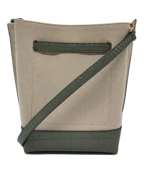 MICHAEL KORS（マイケル・コース）MICHAEL KORS (マイケルコース) エミリアバスケットショルダー ベージュ×グリーンの古着・服飾アイテム