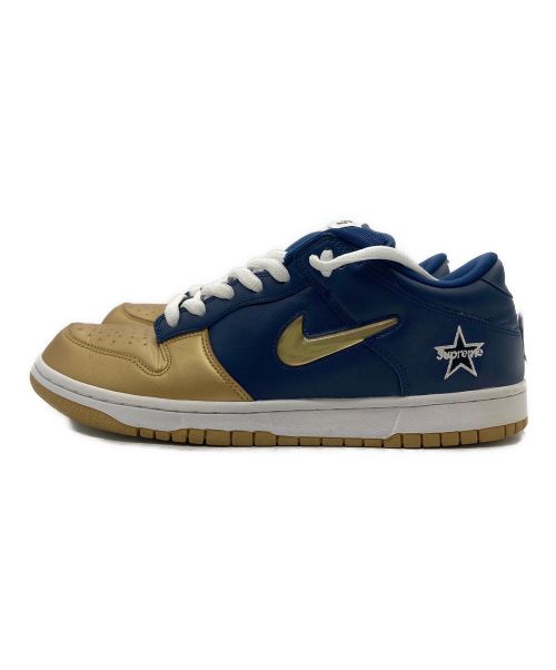 NIKE SB（ナイキエスビー）NIKE SB (ナイキエスビー) SUPREME (シュプリーム) Dunk Low OG QS ネイビー×ゴールド サイズ:SIZE 28.5cmの古着・服飾アイテム