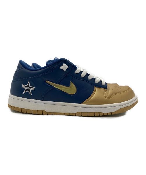 NIKE SB（ナイキエスビー）NIKE SB (ナイキエスビー) SUPREME (シュプリーム) Dunk Low OG QS ネイビー×ゴールド サイズ:SIZE 28.5cmの古着・服飾アイテム