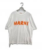 MARNIマルニ）の古着「レタリングプリントクルーネックTシャツ」｜ホワイト