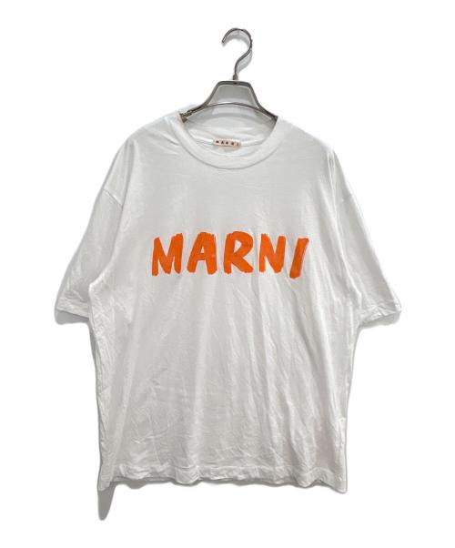 MARNI（マルニ）MARNI (マルニ) レタリングプリントクルーネックTシャツ ホワイト サイズ:40の古着・服飾アイテム