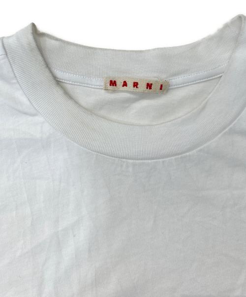 MARNI（マルニ）MARNI (マルニ) レタリングプリントクルーネックTシャツ ホワイト サイズ:40の古着・服飾アイテム