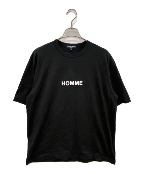COMME des GARCONS HOMME（コムデギャルソン オム）COMME des GARCONS HOMME (コムデギャルソン オム) 綿度詰天竺 製品プリント S/S Tシャツ ブラック サイズ:SIZE Lの古着・服飾アイテム