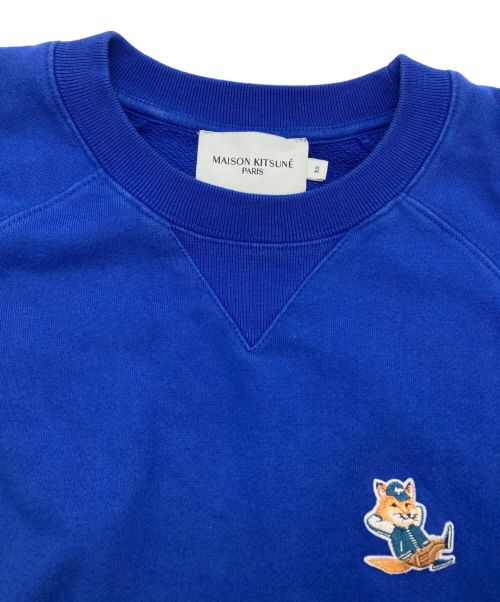 maison kitsune（メゾンキツネ）MAISON KITSUNE (メゾンキツネ) Dressed Fox Patch Classic Sweatshirt ブルー サイズ:XSの古着・服飾アイテム
