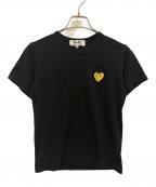 PLAY COMME des GARCONSプレイコムデギャルソン）の古着「ハートワッペンTシャツ」｜ブラック