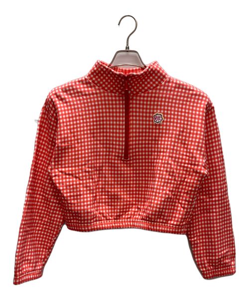 L'EST ROSE（レストローズ）L'EST ROSE (レストローズ) ギンガムチェックショート丈スウェット セットアップ オレンジ サイズ:表記無しの古着・服飾アイテム