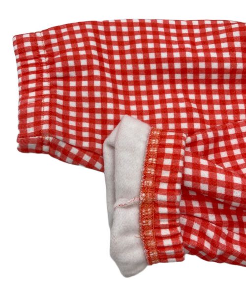 L'EST ROSE（レストローズ）L'EST ROSE (レストローズ) ギンガムチェックショート丈スウェット セットアップ オレンジ サイズ:表記無しの古着・服飾アイテム