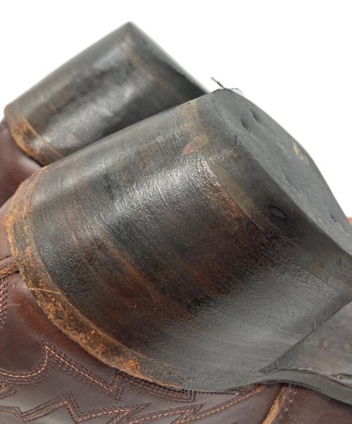RRL（ダブルアールエル）RRL (ダブルアールエル) エンブロイダリーチェルシーブーツ ブラウン サイズ:8の古着・服飾アイテム