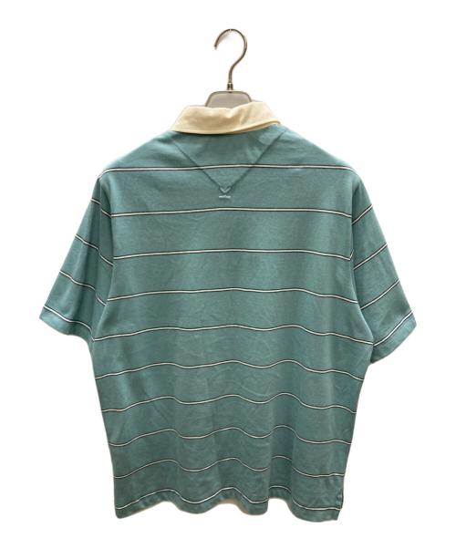 KENZO（ケンゾー）KENZO (ケンゾー) TIGER EMBROIDERED STRIPE POLO SHIRT ブルー サイズ:SIZE Mの古着・服飾アイテム