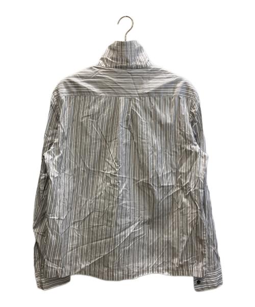 CMMN SWDN（コモンスウェーデン）CMMN SWDN (コモンスウェーデン) ハーフジップストライプジャケット ホワイト サイズ:SIZE 48の古着・服飾アイテム