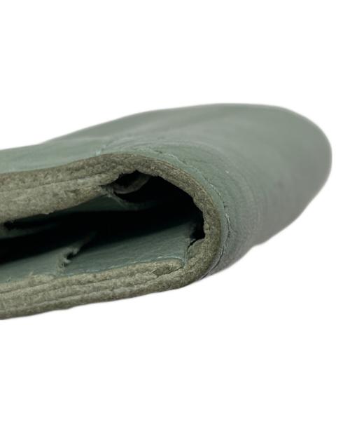 IL BISONTE（イル ビゾンテ）IL BISONTE (イル ビゾンテ) スクエアがま口レザーウォレット グリーンの古着・服飾アイテム