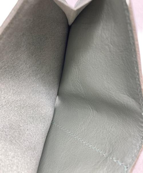 IL BISONTE（イル ビゾンテ）IL BISONTE (イル ビゾンテ) スクエアがま口レザーウォレット グリーンの古着・服飾アイテム