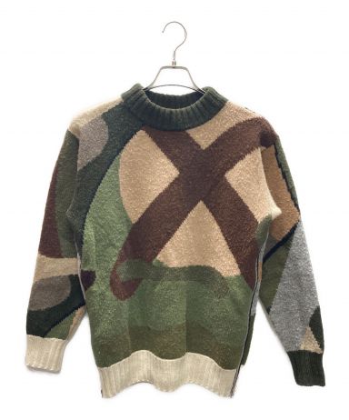 中古・古着通販】sacai (サカイ) KAWS (カウズ) ジャガードニットプル