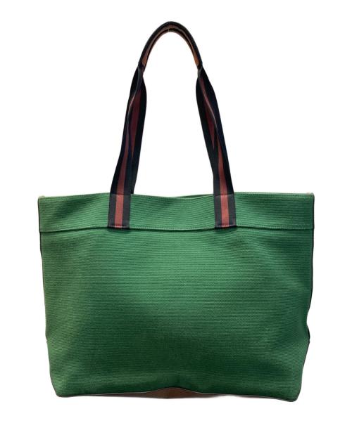 COACH（コーチ）COACH (コーチ) カラーブロックトート グリーン×ブラウンの古着・服飾アイテム