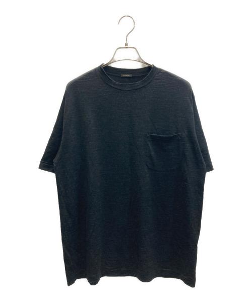 COMOLI（コモリ）COMOLI (コモリ) ウール天竺 半袖クルー ブラック サイズ:SIZE 2の古着・服飾アイテム