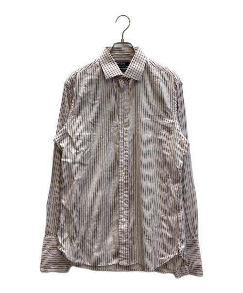 POLO RALPH LAUREN（ポロ・ラルフローレン）POLO RALPH LAUREN (ポロ・ラルフローレン) ストライプシャツ ピンク サイズ:SIZE 15 1/2の古着・服飾アイテム