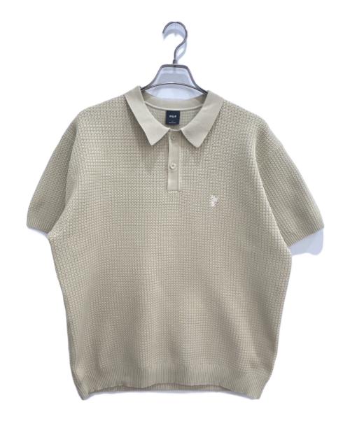 HUF（ハフ）HUF (ハフ) KNIT POLO ベージュ サイズ:Lの古着・服飾アイテム