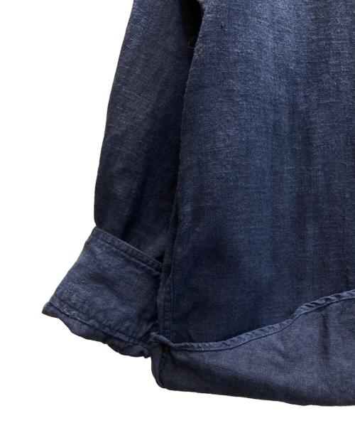 FOLL（フォル）FOLL (フォル) french linen heavy washed shirt ネイビー サイズ:SIZE 2の古着・服飾アイテム
