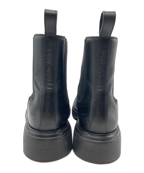 Ferragamo（フェラガモ）Ferragamo (フェラガモ) レザー チェルシーブーツ ブラック サイズ:7の古着・服飾アイテム