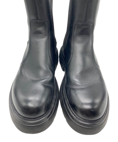 Ferragamo（フェラガモ）Ferragamo (フェラガモ) レザー チェルシーブーツ ブラック サイズ:7の古着・服飾アイテム