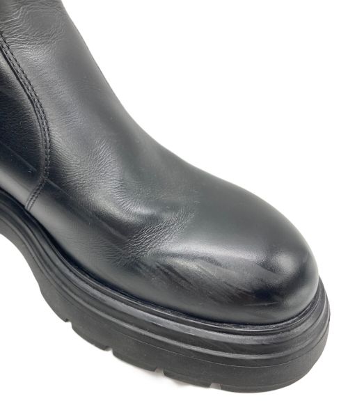 Ferragamo（フェラガモ）Ferragamo (フェラガモ) レザー チェルシーブーツ ブラック サイズ:7の古着・服飾アイテム