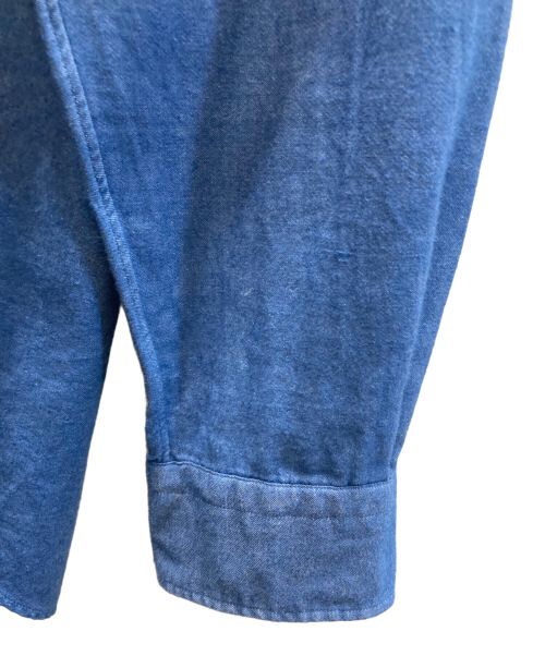 TOMORROW LAND（トゥモローランド）TOMORROW LAND (トゥモローランド) コットンカシミヤ ワイドスプレッドカラーシャツ ブルー サイズ:Sの古着・服飾アイテム