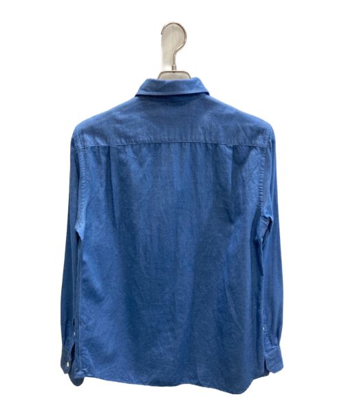TOMORROW LAND（トゥモローランド）TOMORROW LAND (トゥモローランド) コットンカシミヤ ワイドスプレッドカラーシャツ ブルー サイズ:Sの古着・服飾アイテム
