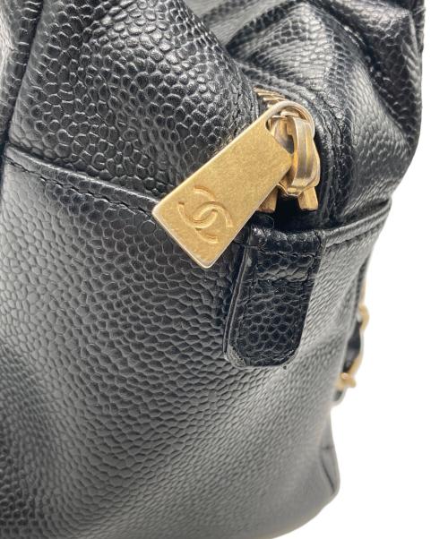 CHANEL（シャネル）CHANEL (シャネル) マトラッセ キャビアスキン プチタイムレス トートバッグ ブラックの古着・服飾アイテム