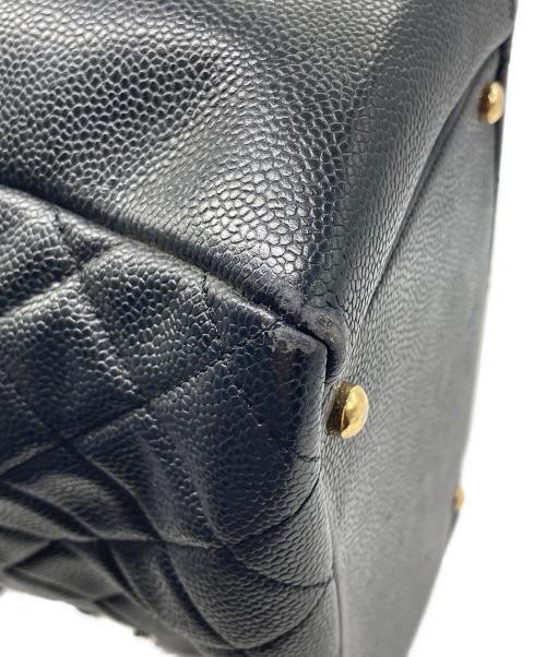 CHANEL（シャネル）CHANEL (シャネル) マトラッセ キャビアスキン プチタイムレス トートバッグ ブラックの古着・服飾アイテム