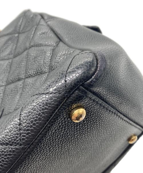 CHANEL（シャネル）CHANEL (シャネル) マトラッセ キャビアスキン プチタイムレス トートバッグ ブラックの古着・服飾アイテム