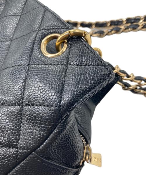 CHANEL（シャネル）CHANEL (シャネル) マトラッセ キャビアスキン プチタイムレス トートバッグ ブラックの古着・服飾アイテム