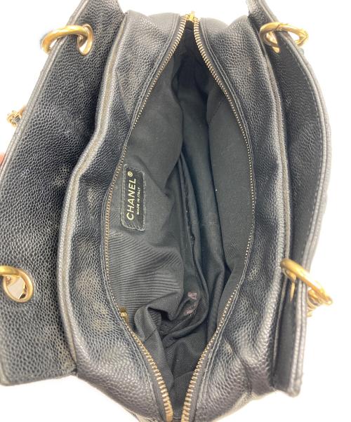 CHANEL（シャネル）CHANEL (シャネル) マトラッセ キャビアスキン プチタイムレス トートバッグ ブラックの古着・服飾アイテム