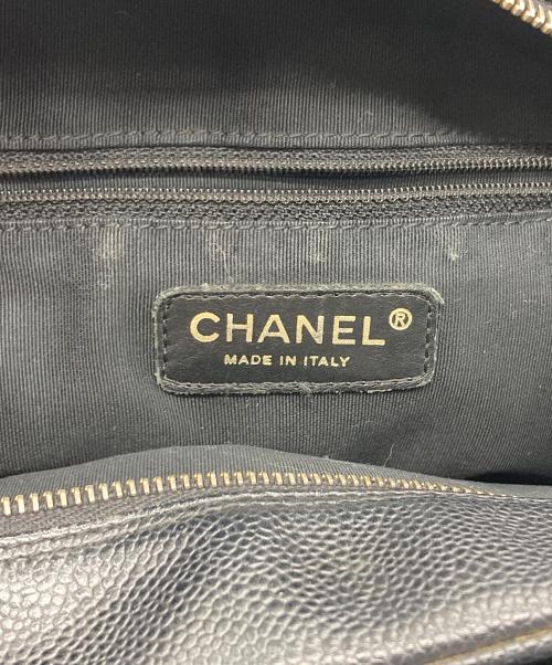 CHANEL（シャネル）CHANEL (シャネル) マトラッセ キャビアスキン プチタイムレス トートバッグ ブラックの古着・服飾アイテム