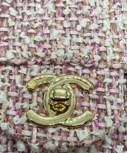 CHANEL（シャネル）CHANEL (シャネル) マトラッセ ツイード フラップ チェーン ショルダーバッグ ピンクの古着・服飾アイテム