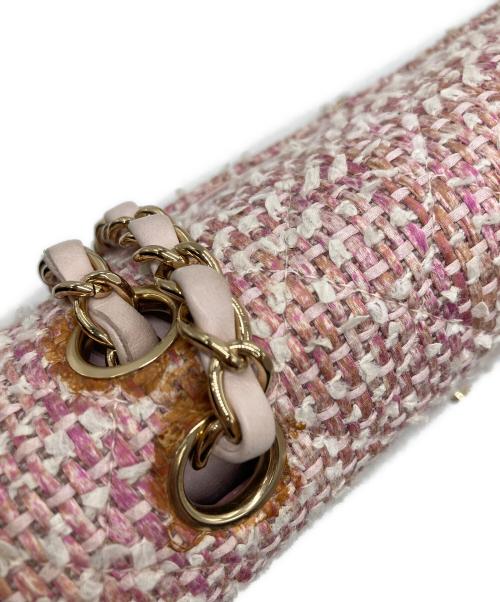 CHANEL（シャネル）CHANEL (シャネル) マトラッセ ツイード フラップ チェーン ショルダーバッグ ピンクの古着・服飾アイテム