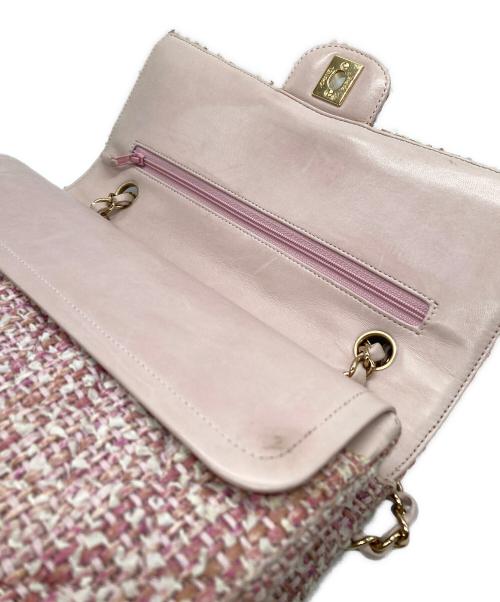 CHANEL（シャネル）CHANEL (シャネル) マトラッセ ツイード フラップ チェーン ショルダーバッグ ピンクの古着・服飾アイテム