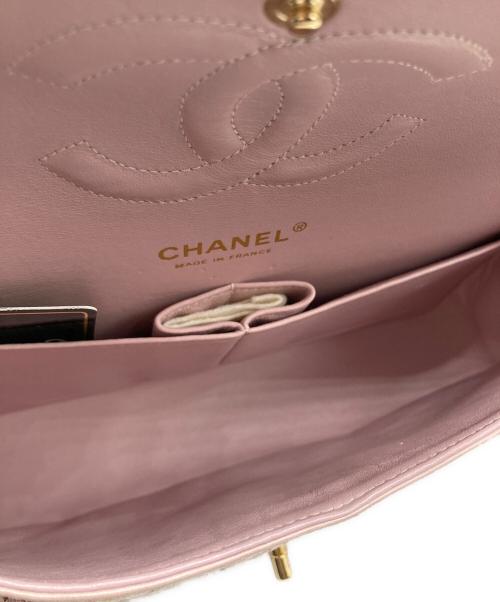 CHANEL（シャネル）CHANEL (シャネル) マトラッセ ツイード フラップ チェーン ショルダーバッグ ピンクの古着・服飾アイテム
